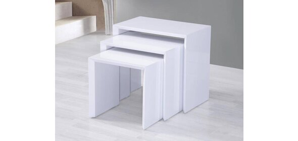 Joker Bijzettafel Set HG Wit Monaica Joker Bijzettafel Set HG Wit