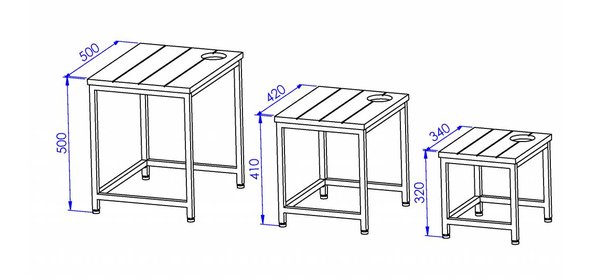 Steel Bijzettafel Set Jual Furnishings Steel Bijzettafel Set