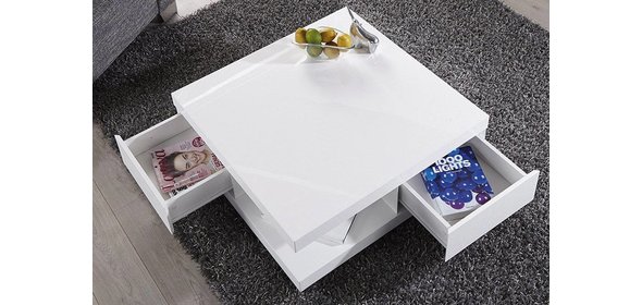Dundee Salontafel Hoogglans Wit Monaica Dundee Salontafel Hoogglans Wit