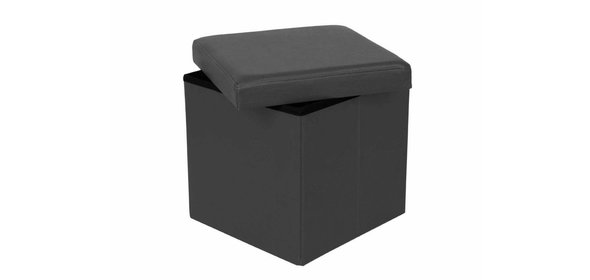 Story Hocker Grijs Lederlook Monaica Story Hocker Grijs Lederlook