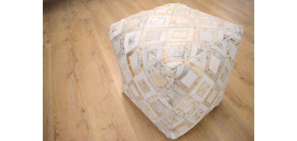 Spark Poef Ivory/Goud 100 Kayoom Spark Poef Ivory/Goud 100
