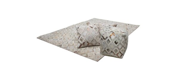 Spark Poef Ivory/Chroom 100 Kayoom Spark Poef Ivory/Chroom 100