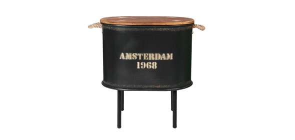 Mabel Bijzettafel Set Ovaal Zwart Clayre en Eef Mabel Bijzettafel Set Ovaal Zwart