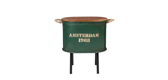 Mabel Bijzettafel Set Ovaal Groen Clayre en Eef Mabel Bijzettafel Set Ovaal Groen