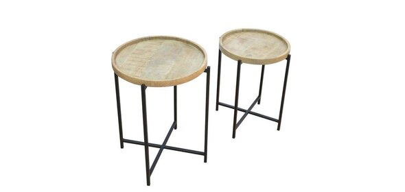 Alvena Bijzettafel Set Naturel Davidi Design Alvena Bijzettafel Set Naturel