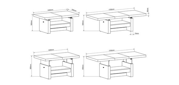 Aversa Salontafel Avalo Bruin Hubertus Meble Aversa Salontafel Avalo Bruin