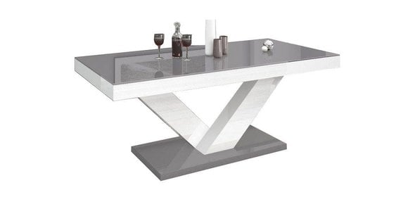 Victoria mini Salontafel HG Grijs/Wit Hubertus Meble Victoria mini Salontafel HG Grijs/Wit