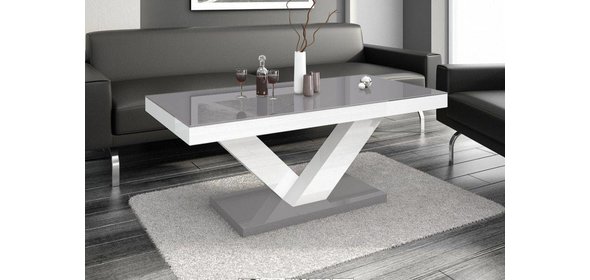 Victoria mini Salontafel HG Grijs/Wit Hubertus Meble Victoria mini Salontafel HG Grijs/Wit