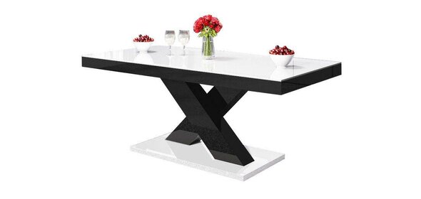 Xenon Salontafel HG Wit/Zwart/Wit Hubertus Meble Xenon Salontafel HG Wit/Zwart/Wit