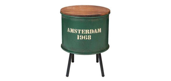 Mabel Bijzettafel Set Rond Groen Clayre en Eef Mabel Bijzettafel Set Rond Groen