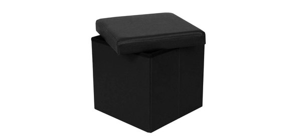Story Hocker Zwart lederlook Monaica Story Hocker Zwart lederlook