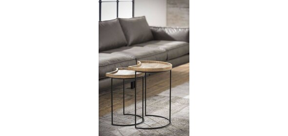 Danischa Bijzettafel Set Naturel Davidi Design Danischa Bijzettafel Set Naturel