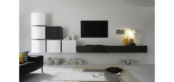 Cube TV wandmeubel Combi Nine Benvenuto Design Cube TV wandmeubel Combi Nine