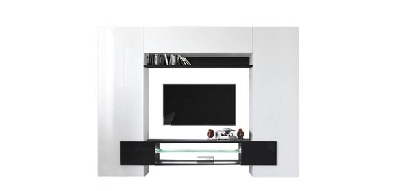 Incastro TV Wandmeubel Zwart Benvenuto Design Incastro TV Wandmeubel Zwart