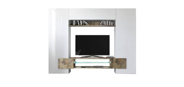 Incastro TV Wandmeubel Eiken Benvenuto Design Incastro TV Wandmeubel Eiken