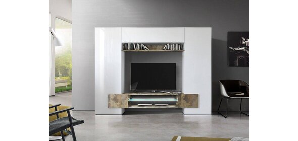 Incastro TV Wandmeubel Eiken Benvenuto Design Incastro TV Wandmeubel Eiken