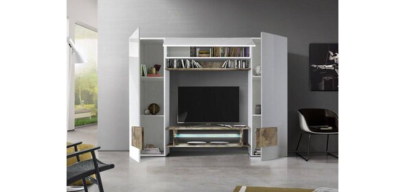 Incastro TV Wandmeubel Eiken Benvenuto Design Incastro TV Wandmeubel Eiken