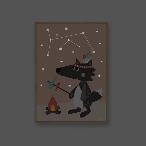 Julica Glow in the dark poster Little Wolf Julica Glow in the dark poster Little Wolf