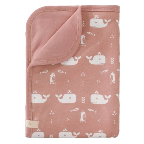 Fresk Fresk Babydeken Whale Pink 80x100 cm Fresk Fresk Babydeken Whale Pink 80x100 cm