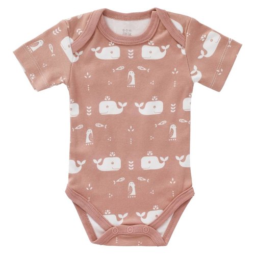Fresk Fresk romper whale Mellow rose korte mouw Fresk Fresk romper whale Mellow rose korte mouw