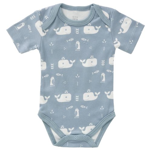 Fresk Fresk romper Blue fog whale korte mouw Fresk Fresk romper Blue fog whale korte mouw