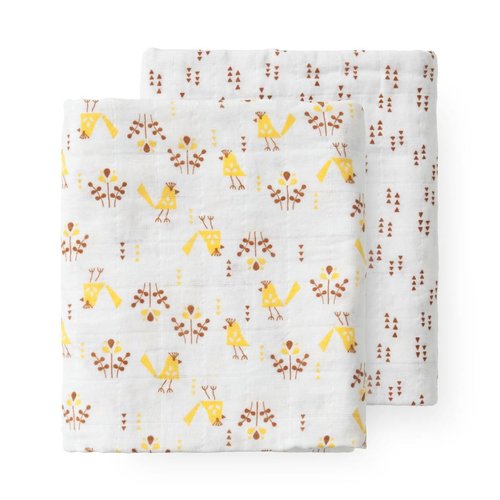 Fresk Fresk hydrofieldoeken set 2 stuks 120 x 120 cm Fugl Fresk Fresk hydrofieldoeken set 2 stuks 120 x 120 cm Fugl
