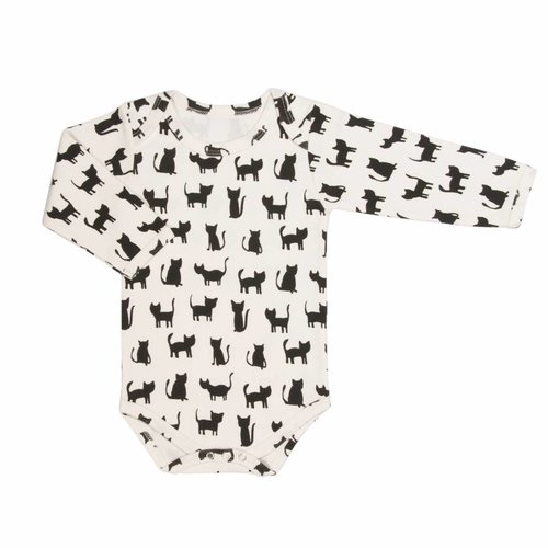 Trixie Trixie romper Black Cats lange mouwen Trixie Trixie romper Black Cats lange mouwen