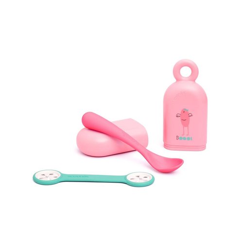 Suavinex Suavinex Booo Set - doosje met lepel & bib clip (On the go) Suavinex Suavinex Booo Set - doosje met lepel & bib clip (On the go)