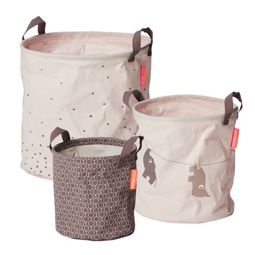 Done by Deer Soft basket set, 3 pcs. Powder Done by Deer Done by Deer Soft basket set, 3 pcs. Powder Done by Deer