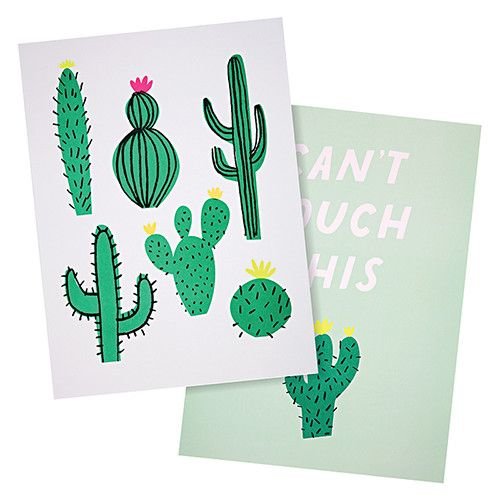 Meri Meri Cactus Art Print Poster 2 stuks Meri Meri Cactus Art Print Poster 2 stuks