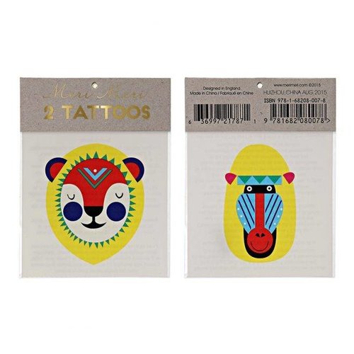 Meri Meri Animal Mask Tattoos Meri Meri Animal Mask Tattoos