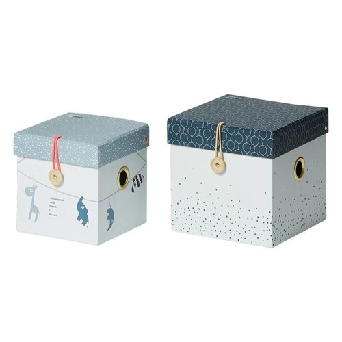 Done by Deer Square box set, 2 pcs., small Blue Done by Deer Done by Deer Square box set, 2 pcs., small Blue Done by Deer