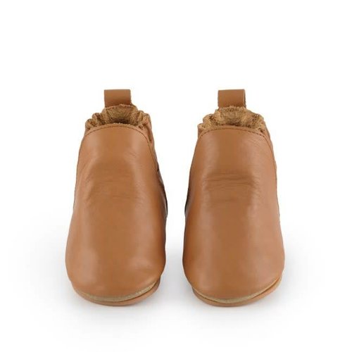 Boumy Boumy leren slofjes halfhoog Cognac Leather Boumy Boumy leren slofjes halfhoog Cognac Leather