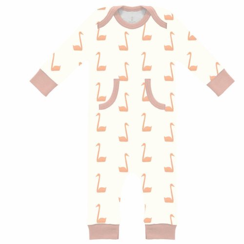 Fresk Fresk pyjama zonder voetjes Swan Pale Peach Fresk Fresk pyjama zonder voetjes Swan Pale Peach