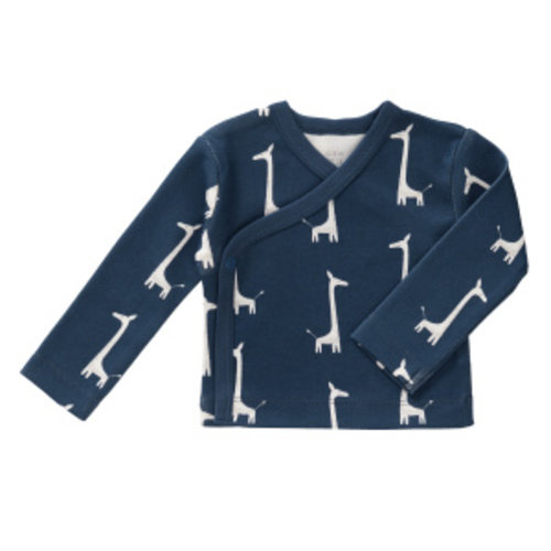 Fresk Fresk wikkelvestje Giraf Indigo Blue Fresk Fresk wikkelvestje Giraf Indigo Blue