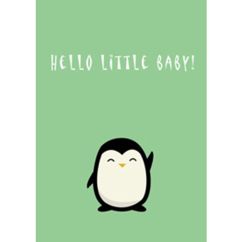 Gnoom Dubbele kaart Hello little baby!/ Welcome to the world! Gnoom Dubbele kaart Hello little baby!/ Welcome to the world!