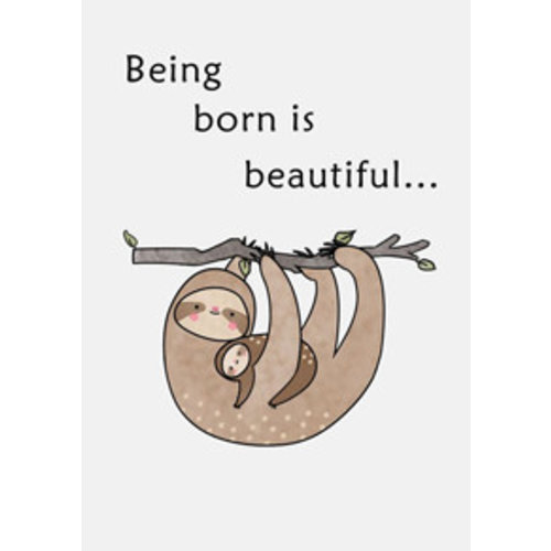 Gnoom Dubbele kaart Being born is beautiful.../Congratulations! Gnoom Dubbele kaart Being born is beautiful.../Congratulations!