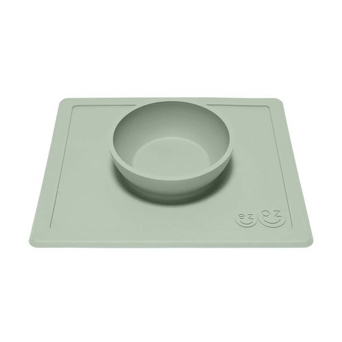 EZPZ EZPZ Happy bowl Placemat & bowl in one Sage/ Groen EZPZ EZPZ Happy bowl Placemat & bowl in one Sage/ Groen