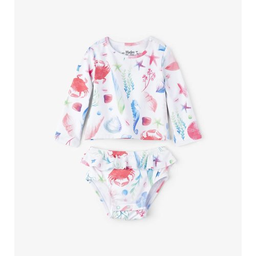 Hatley Ocean Treasures Mini Rashguard Set - zwembroek en top met UV bescherming 50+ Hatley Ocean Treasures Mini Rashguard Set - zwembroek en top met UV bescherming 50+