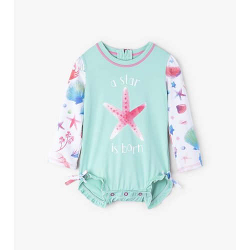 Hatley Ocean Treasures Mini Rashguard Swimsuit - badpak met UV bescherming 50+ Hatley Ocean Treasures Mini Rashguard Swimsuit - badpak met UV bescherming 50+
