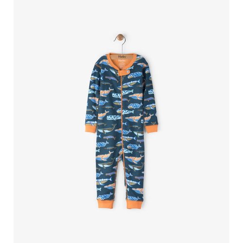 Hatley Hatley Whale Pod Pyjama zonder voet Hatley Hatley Whale Pod Pyjama zonder voet