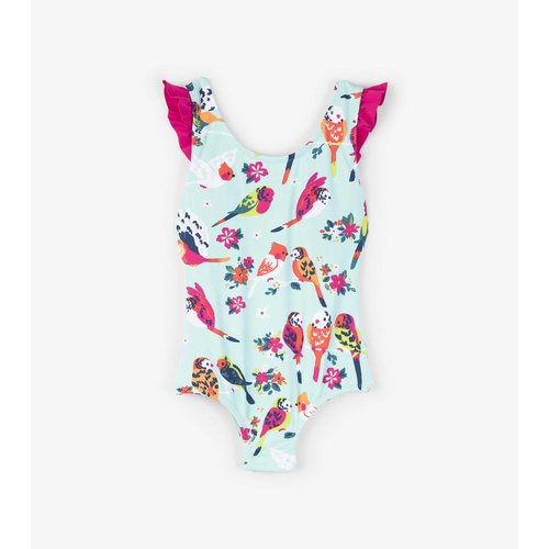 Hatley Tropical Birds Ruche Badpak met UV bescherming factor 50+ Hatley Tropical Birds Ruche Badpak met UV bescherming factor 50+