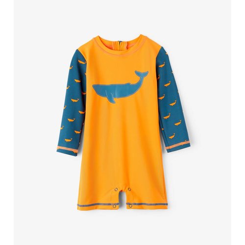 Hatley Tiny whales Mini Rashguard One-Piece - zwempak met UV bescherming 50+ Hatley Tiny whales Mini Rashguard One-Piece - zwempak met UV bescherming 50+
