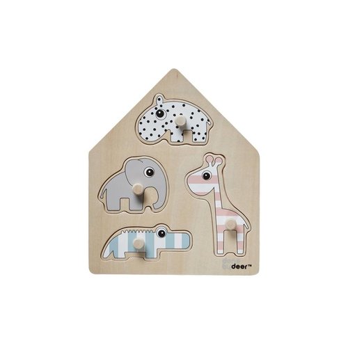 Done by Deer Done by Deer Houten knoppuzzel Deer friends Done by Deer Done by Deer Houten knoppuzzel Deer friends