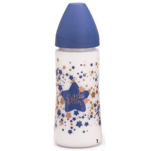 Suavinex Suavinex Haute Couture 3 fase fles 360 ml Donkerblauw Suavinex Suavinex Haute Couture 3 fase fles 360 ml Donkerblauw