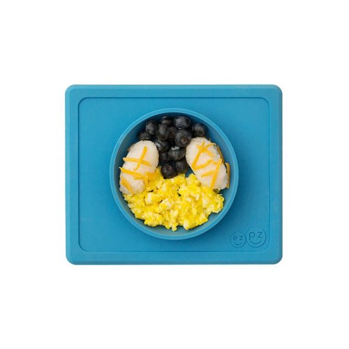 EZPZ EZPZ Mini bowl Placemat & bowl in one Blue/ blauw EZPZ EZPZ Mini bowl Placemat & bowl in one Blue/ blauw