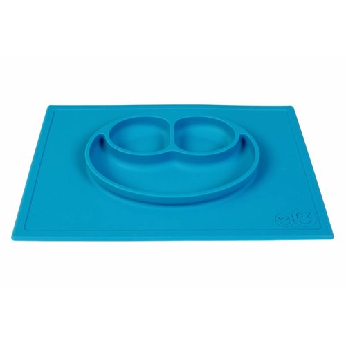 EZPZ EZPZ Happy mat Placemat & plate in one Blue/ blauw EZPZ EZPZ Happy mat Placemat & plate in one Blue/ blauw
