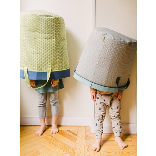 Buh! Kids opbergmand 35*40 cm Bora(groen) Buh! Kids opbergmand 35*40 cm Bora(groen)