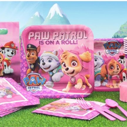 Paw patrol roze feestartikelen & versiering