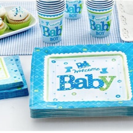 Welkom Baby boy blauw feestartikelen,uniek&groot aanbod
